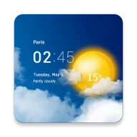 Transparent clock and weather